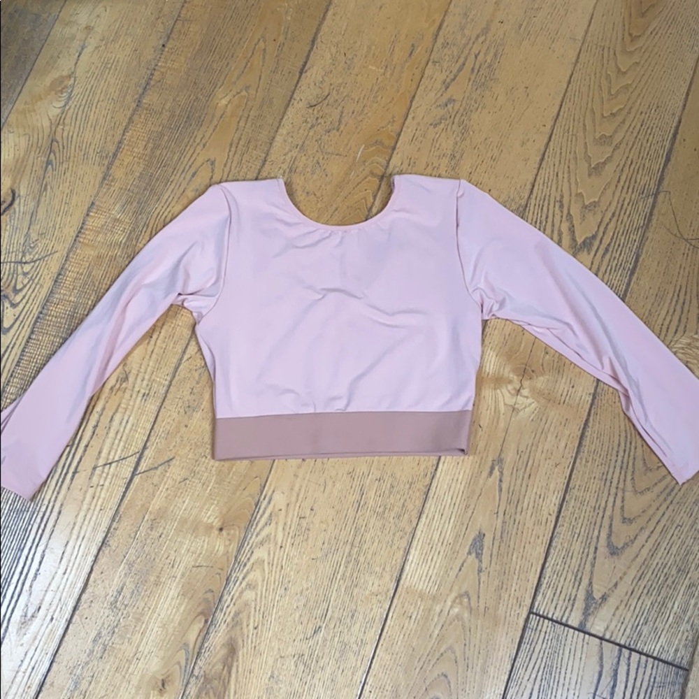 Olympia Activewear Blush Long Sleeve Crop Top